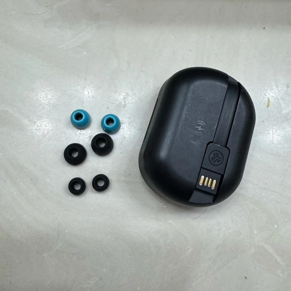 Black Wireless Earbuds with Ear Hooks